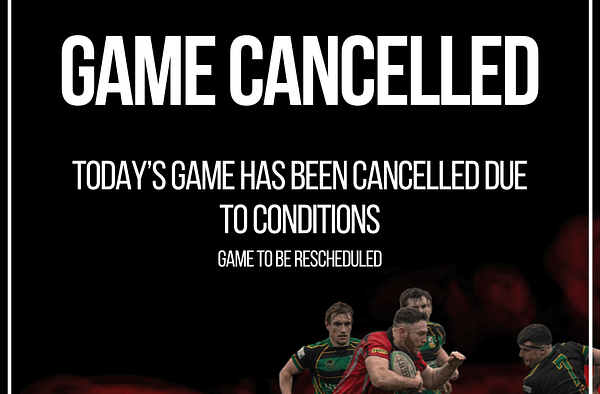 11th Jan game cancelled